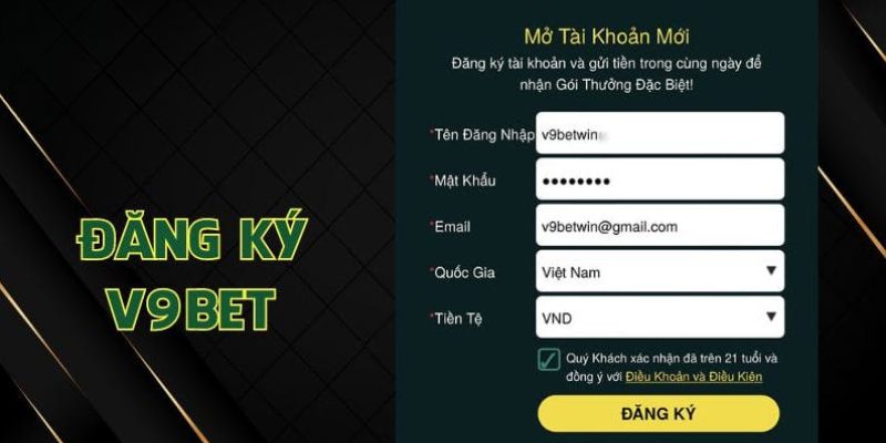 3 bước cần làm để đăng ký V9bet 